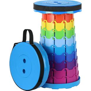 伸缩凳折叠凳可调节收缩户外便携小马扎板凳钓鱼椅子火车排队凳子