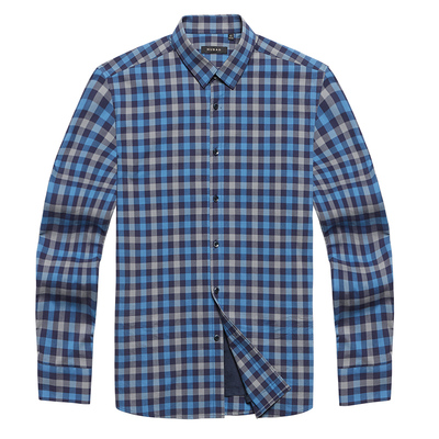 虎豹秋冬男士加厚夹棉衬衫