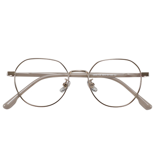 初明矜贵金丝多边框眼镜女近视可配度数小框素颜修颜防蓝光眼睛架