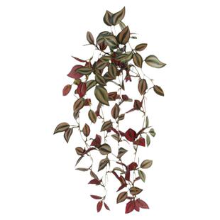 新品仿真植物假花绿植墙面装饰挂壁花艺塑料藤条藤蔓眼眉叶壁挂