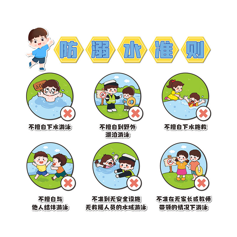 文化墙贴防水防电安全教育装饰