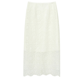 伊芙丽outlets店精致重工刺绣经典优雅蕾丝直筒半身裙春夏仙女裙