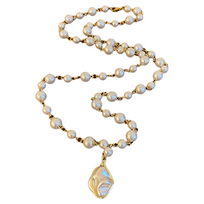 巴洛克珍珠长款毛衣链