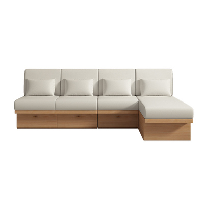 志光日式原木风储物沙发