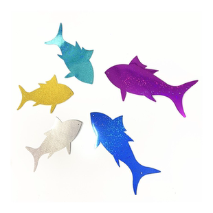 婚庆创意装饰道具舞台背景鱼形亮片镭射鱼亮片婚礼装饰镭射鱼亮片