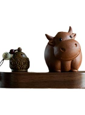 可爱牛牛创意车内香薰摆件