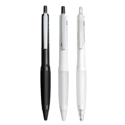 鸭先知中性笔耐摔软握硅胶双珠子弹头按动顺滑速干大容量水笔黑色0.5初高中学生刷题办公商务高端好用签字笔