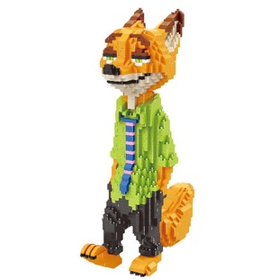 小颗粒积木狐狸尼克兔子朱迪微型拼装益智玩具史迪仔女孩生日礼物