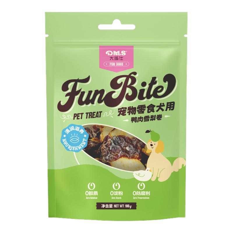 大玛仕狗狗零食鸭肉雪梨卷磨牙棒