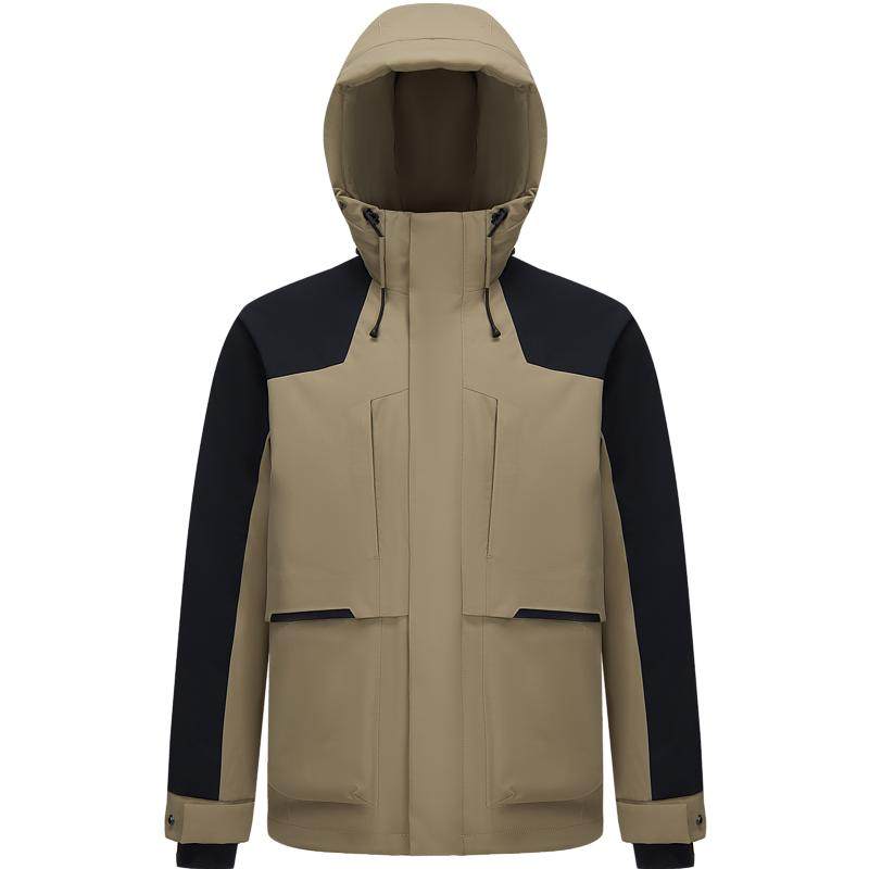 波司登冬季男短款工装风户外百搭简约时尚休闲连帽厚羽绒服外套