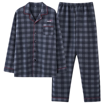 浪莎空气棉睡衣男加厚保暖套装