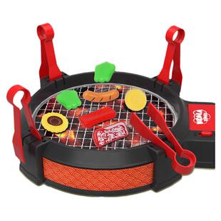 儿童仿真厨房过家家电动烧烤炉厨具玩具会跳动多功能男孩女孩玩具