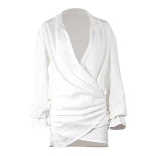 【罩衫】防晒比基尼沙滩泳衣罩衫海边温泉外套蕾丝宽松长袖可下水