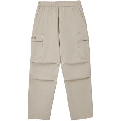 杰克琼斯男装新款宽松直筒休闲裤松紧腰莱卡多口袋工装裤男士裤子