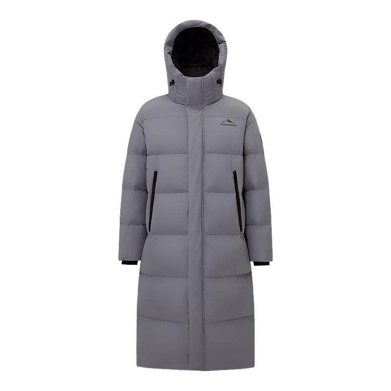 波司登百搭长款连帽高保暖羽绒服