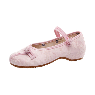 新款老北京布鞋女款春夏秋汉服绣花鞋凤凰低跟圆头民族风舞蹈单鞋