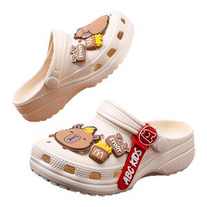 儿童洞洞鞋男童夏季新款卡皮巴拉防滑男孩宝宝大童外穿软底沙滩鞋