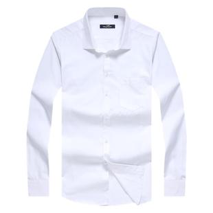 男士超大号白色长袖衬衫加肥加大宽松商务特大码胖子男装短袖衬衣