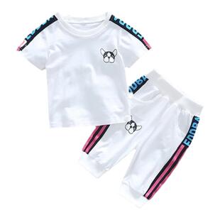 宝宝夏季套装婴幼儿纯棉7分裤二件套儿童网红T恤中小童休闲套装潮