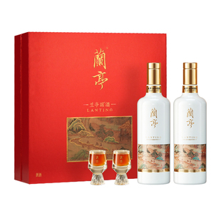 【年货礼盒】会稽山官方黄酒国潮兰亭黄酒500mL*2高档20年陈送礼