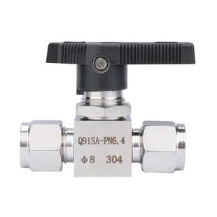 304/316不锈钢直通双卡套式球阀面板式仿美铜管仪表开关气源球阀