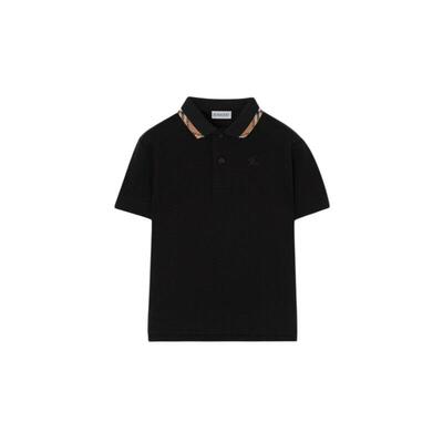 棉质珠地网眼布Polo衫BURBERRY