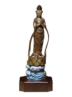 铜师傅见微慈航普度观音摆件
