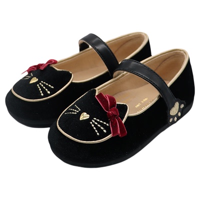 猫咪蝴蝶结软底公主鞋舞蹈鞋