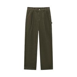 森马纯棉灯芯绒阔腿工装休闲裤女