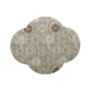 归云居 中式卷草菱花纹织锦桌旗茶席 知舍布艺杯垫杯托织锦收纳袋