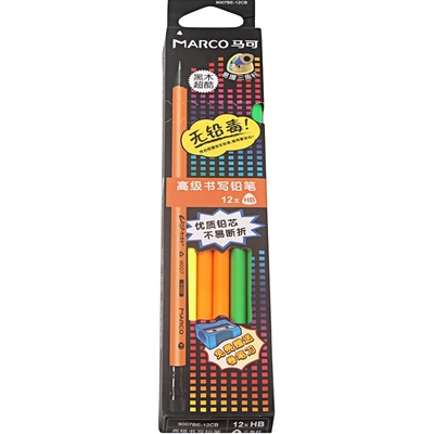 马可黑木擦拭作业卷笔刀三角杆