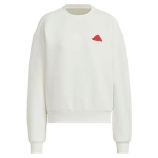 宽松撞色双面针织套头卫衣女装春季adidas阿迪达斯轻运动