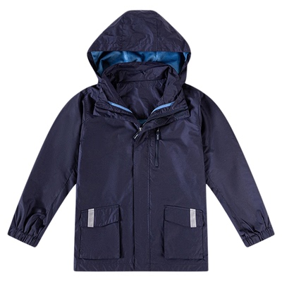 伊顿中小学生学校校服学院男女童冬季藏青冲锋衣内胆外套装校服