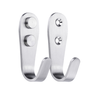 不锈钢加厚挂钩厨房卫生间门后衣服帽毛巾浴室墙壁上固定承重单个