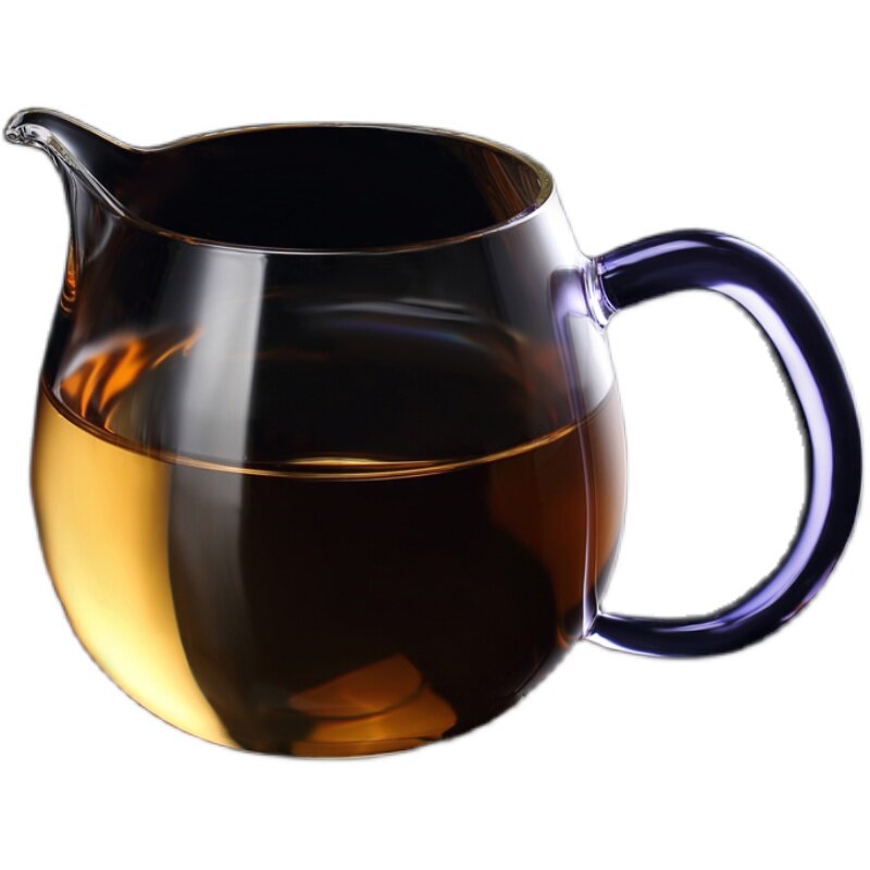 品一恒耐热玻璃彩把公道杯分茶器