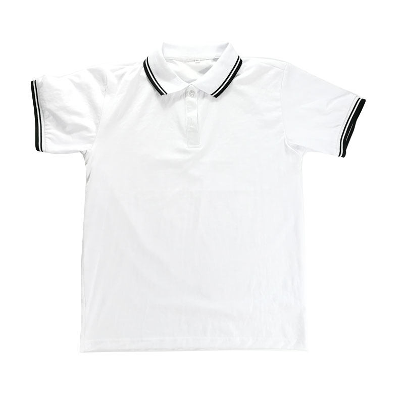 校服短袖t恤学院风高中学生Polo衫韩版宽松定制校徽上衣班服夏季