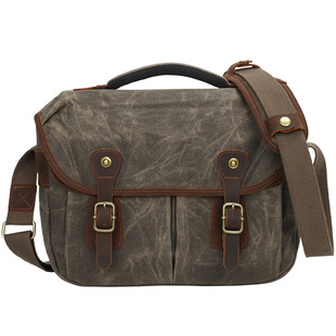 白金汉版复古帆布摄影包单肩斜挎单反相机包户外防水防震单反包