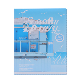 A4滨海假期九宫格卡册小卡明信片镭射票夹活页收纳册拍立得相册3寸爱豆专辑小卡方卡高颜值大容量活页相册