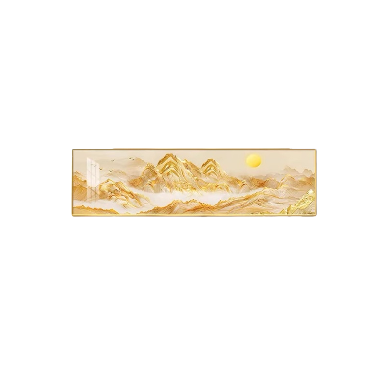 现代简约金色山脉油画布装饰画