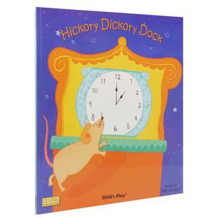 小彼恩图书 点读版 Child's Play 韵文歌谣洞洞书 Hickory Dickory Dock 英国进口 childs play英文原版绘本 毛毛虫点读笔配套书
