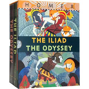 英文原版绘本儿童读物2册ILIAD/THE ODYSSEY BX SET荷马史诗伊利亚特+奥德赛 套装精装插图版礼盒收藏版课外阅读英语趣味小说
