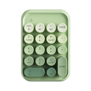 BOW复古圆点三模充电无线蓝牙数字键盘鼠标外接笔记本财务USB小型