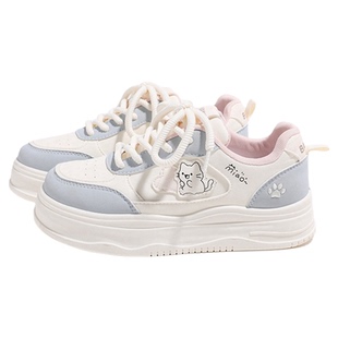 芭芭鸭女鞋厚底板鞋初中生女鞋子百搭软底小白鞋小众休闲鞋女款鞋