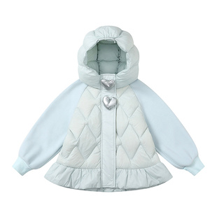 笛莎官方童装儿童女童三防轻薄羽绒服2025秋季新款女宝甜美公主风