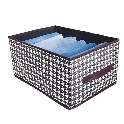 衣服收纳箱千鸟格家用衣柜分层整