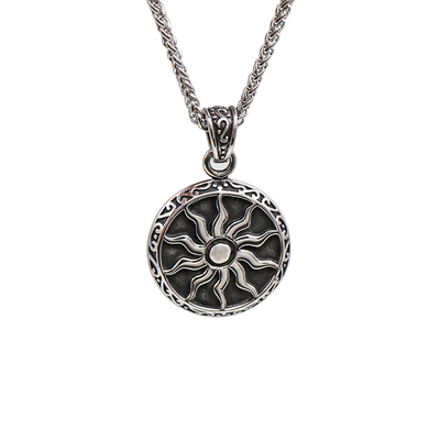 太阳神钛钢吊坠钛钢毛衣链