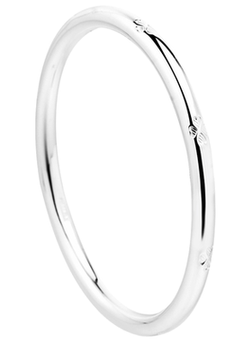 四叶草银手镯9999纯银女闭环手镯