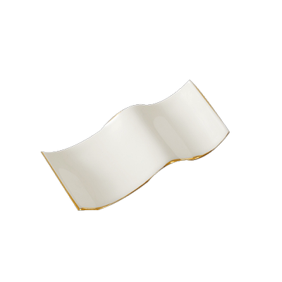 国涛唐山骨瓷金边勺托筷架