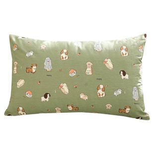 狗狗派对全棉枕套1对装家用48cmx74cm儿童纯棉枕头套单个只枕芯套