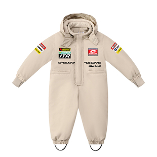 JMOTOR摩托车MOTOGP赛车服儿童滑雪服女童男童小孩连体滑雪衣
